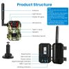 4G 4K 30FPS Solar Trail Camera Outdoor Wildlife Camera Motion Activated IP66 Waterproof with 140ºViewing Angle No Glow Night Vision SIM Card APP Contr