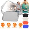 Sport Fanny Pack Unisex Waist Pouch Belt Bag Purse Chest Bag for Outdoor Sport Travel Beach Concerts Travel 20.86in-35.03in Waist Circumference with A