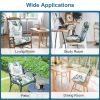 Rocking Chair Cushion 2 Pieces Back Seat Sets with Non-Slip Ties Polyester Fiber Filling Comfortable Cushions and Pads for Indoor Home Office Car