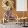 Rocking Chair Cushion 2 Pieces Back Seat Sets with Non-Slip Ties Polyester Fiber Filling Comfortable Cushions and Pads for Indoor Home Office Car