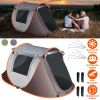 3-4 Person Pop Up Tent Automatic Setup Camping Tent Waterproof Instant Setup Tent with 2 Mosquito Net Windows Carrying Bag for Hiking Climbing Adventu