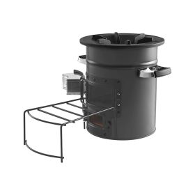Portable Wood Burning Stove for Outdoor Camping Hiking Traveling (Color: Gray, Type: Camping supplies)