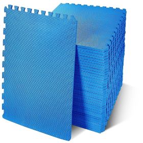 Only Supports Self Pickup  Jigsaw Sports Mat With EVA Foam Interlocking Tiles For Gymnastics And Home Gym Floor Protection, Various Sizes And Col (Option: Blue Half inch 36Pieces)
