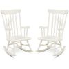 Rocking Chair with Solid Wooden Frame for Garden and Patio