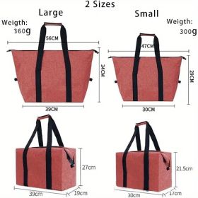 5.28 Gallon Thermal Shopping Bag â€“ Lightweight & Foldable Design with Cool Retention Technology (Color: Red)