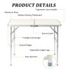 3FT/4FT/6FT Durable Plastic Folding Table w/Handles & Lock - Portable Indoor/Outdoor Picnic Dining Table for Camping, Parties, White